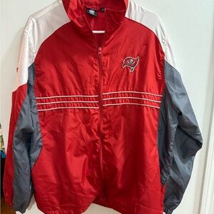 NFL Red and Gray Buccaneers Windbreaker Jacket